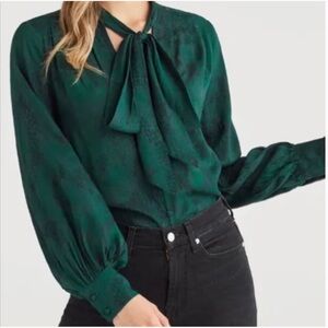 7 For All Mankind Snake Print Blouse